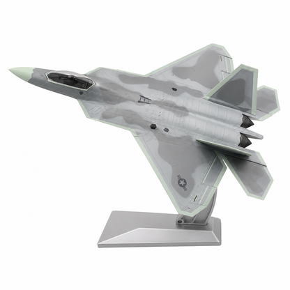 Premium 1:72 Scale Lockheed Martin F-22 Raptor Diecast Metal Aircraft Model with Display Stand | Military Fighter Jet Collectible for Home, Office & Aviation Display