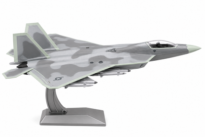 Premium 1:72 Scale Lockheed Martin F-22 Raptor Diecast Metal Aircraft Model with Display Stand | Military Fighter Jet Collectible for Home, Office & Aviation Display