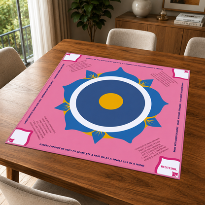 Premium Mahjong Playing Mat 80×80 cm | Foldable Soft Gaming Table Mat for American & Chinese Mahjong