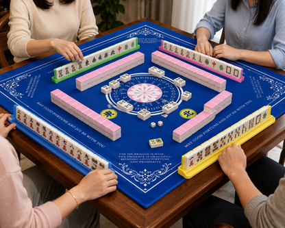 Premium Mahjong Playing Mat 80×80 cm | Foldable Soft Gaming Table Mat for American & Chinese Mahjong