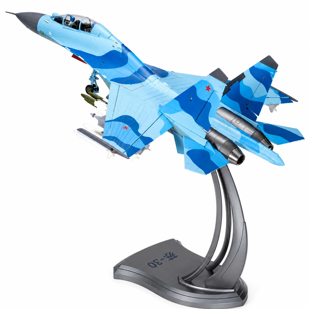 Premium 1:32 Scale SU-30 Fighter Jet Diecast Aircraft Model with Display Stand | Highly Detailed Military Aircraft Collectible