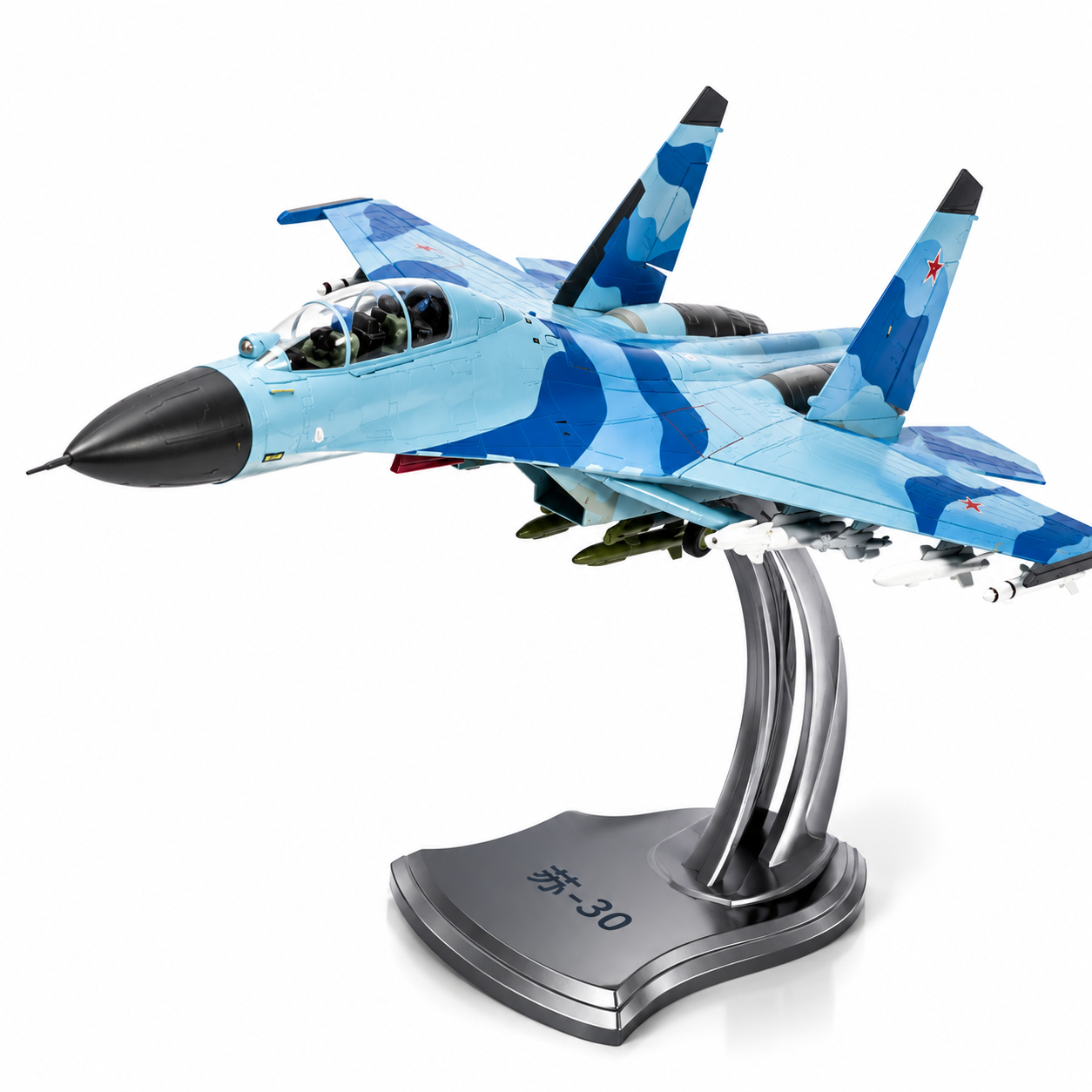 Premium 1:32 Scale SU-30 Fighter Jet Diecast Aircraft Model with Display Stand | Highly Detailed Military Aircraft Collectible