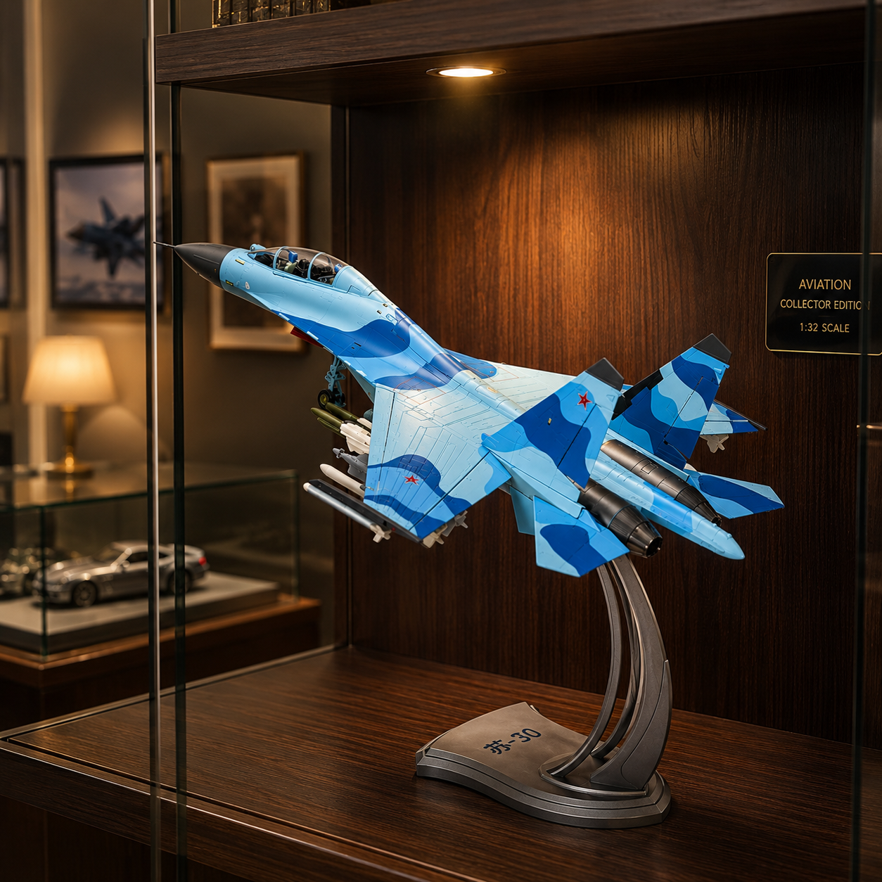 Premium 1:32 Scale SU-30 Fighter Jet Diecast Aircraft Model with Display Stand | Highly Detailed Military Aircraft Collectible