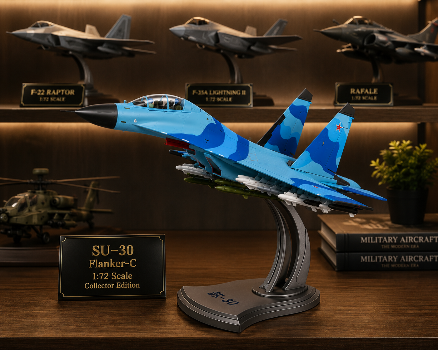 Premium 1:32 Scale SU-30 Fighter Jet Diecast Aircraft Model with Display Stand | Highly Detailed Military Aircraft Collectible