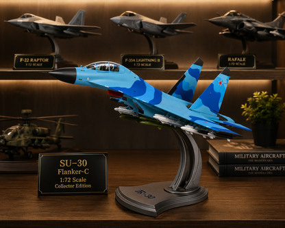 Premium 1:32 Scale SU-30 Fighter Jet Diecast Aircraft Model with Display Stand | Highly Detailed Military Aircraft Collectible