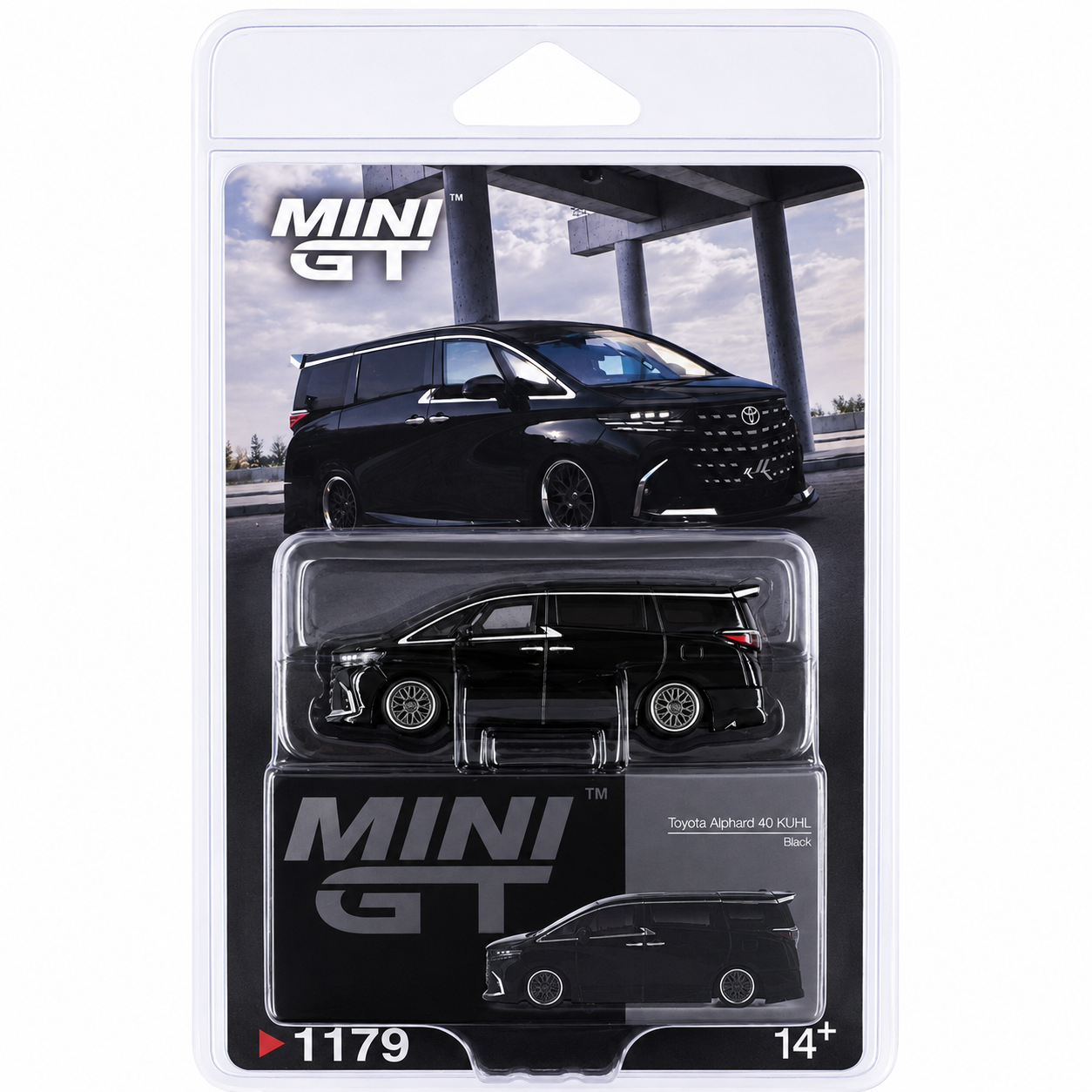 MINI GT 1:64 (Blister Pack) Toyota Alphard 40 KUHL Black Diecast