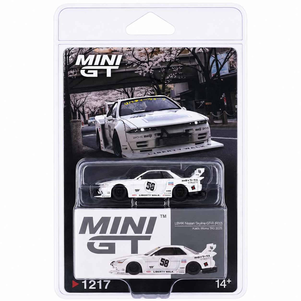 MINI GT 1:64 (Blister Pack) LBWK Nissan Skyline GT-R (R32) Kaido