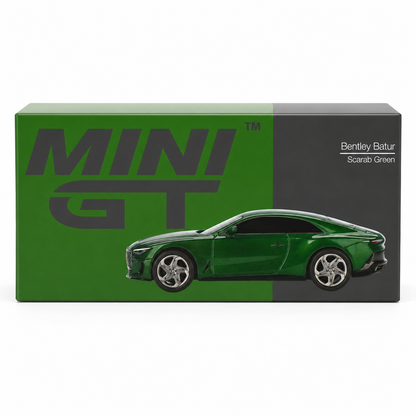 MINI GT 1:64 Bentley Batur Scarab Green Diecast Model Car | Premium Luxury Collector Edition with Display Box
