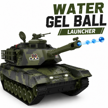 RC Military Battle Tank 2.4GHz Remote Control Toy with 360° Rotating Turret, LED Lights & Realistic Tracks | Army Tank for Kids & Adults