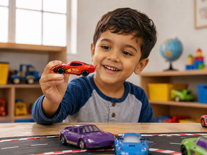 Alloy Series Metal No. 95 Style Diecast Racing Car 1:28 Scale | Pull Back Action Toy Car with Realistic Details | Red Collectible Race Car for Kids & Collectors