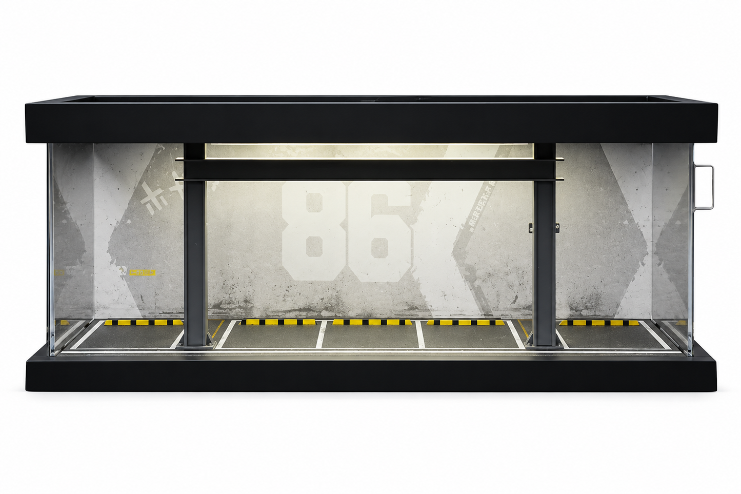 Premium 1:64 Scale LED Garage Display Case with Acrylic Dust Cover | 5-Car Diecast Display Diorama