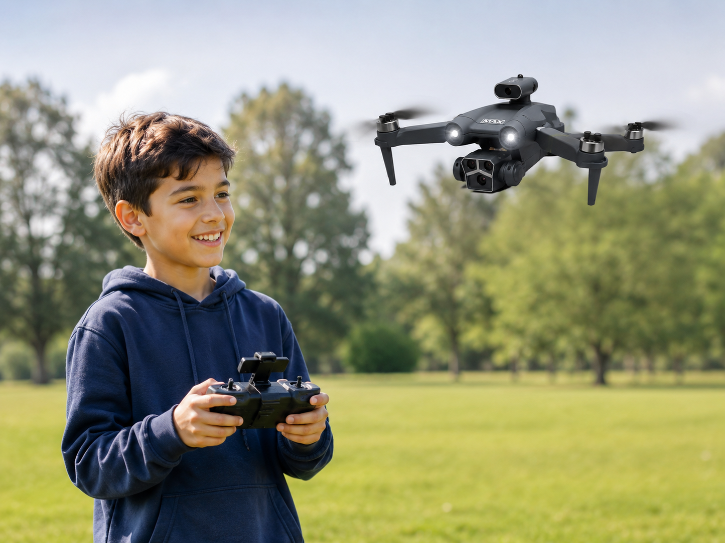 M3 MAX Foldable RC Drone with Dual Camera, 90° ESC Adjustable Camera, Optical Flow Positioning, Visual Obstacle Avoidance & Altitude Hold | Remote Control Quadcopter