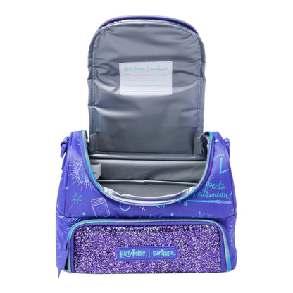 Smiggle Harry Potter Double Compartment Insulated Lunch Box with Adjustable Shoulder Strap | Premium School Lunch Bag for Kids | Purple