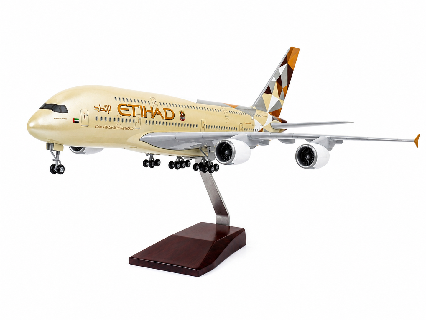 Airbus Etihad A380 Diecast Airplane Model 1:160 Scale with LED Lights | Premium Display Aircraft Collectible