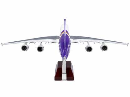 Thai Airways Airbus A380 1:160 Scale Diecast Aeroplane Display Model with LED Light | Premium Aircraft Replica with Display Stand