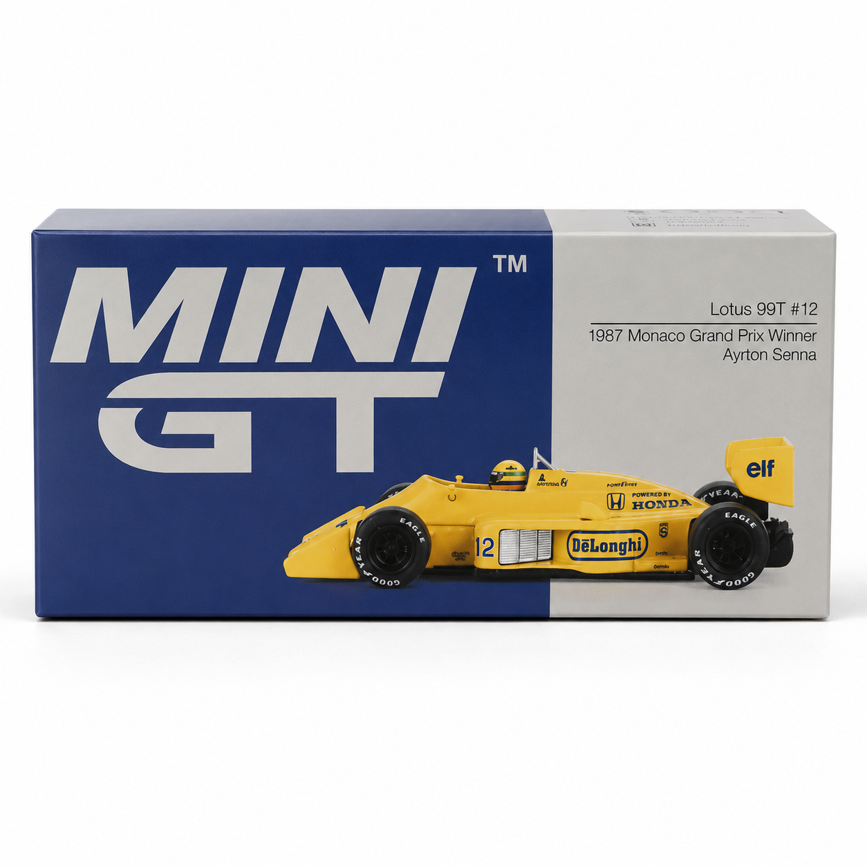 Mini GT 1:64 Lotus 99T #12 1987 Monaco Grand Prix Winner Ayrton Senna Diecast Model Car