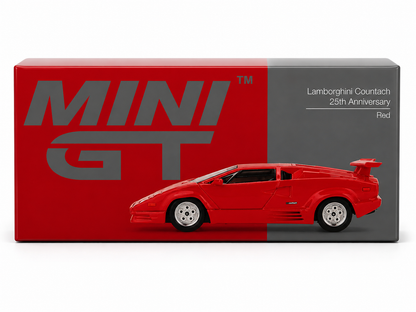 Mini GT 1:64 Lamborghini Countach 25th Anniversary Red Diecast Model Car