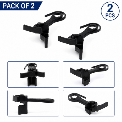 HO Scale Train Couplers (Pack of 2) | 1:87 Model Railway Replacement Coupling Connectors | Durable Plastic Rail Car Couplers