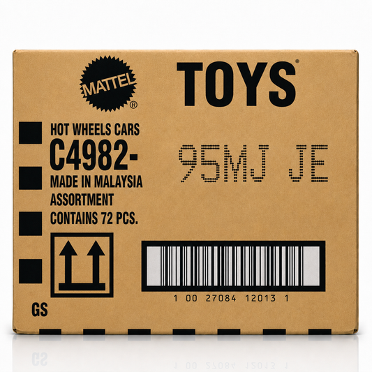 Hot Wheels Mainline Factory Sealed Case 72 Pcs – 95MJ JE Assortment Die-Cast Cars Master Carton