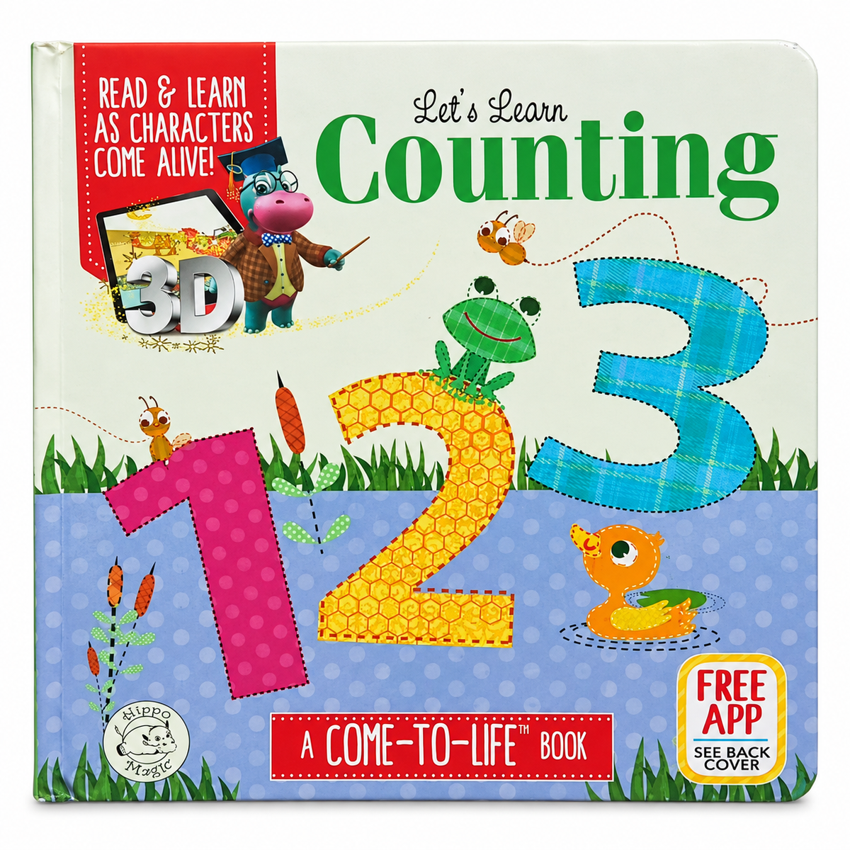 Let’s Learn Counting 3D Come-to-Life Interactive Book with Free App – Early Number Learning Educational Book for Kids