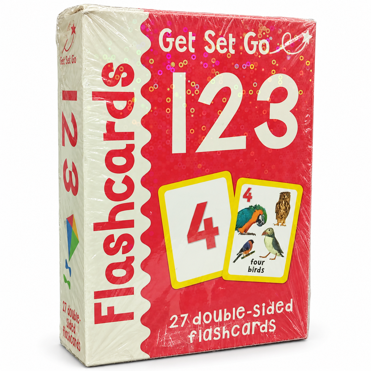 Get Set Go 123 Number Flash Cards for Kids – 27 Double-Sided Early Learning Educational Flashcards for Counting, Number & Picture Recognition