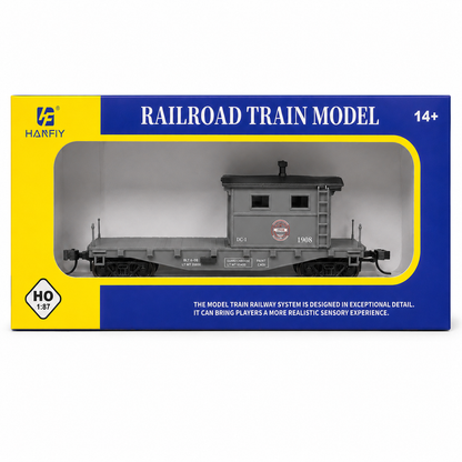 HANFIY 98300 HO 1:87 Grey Railway Guard Caboose Model Car for Collectors, Ages 14+