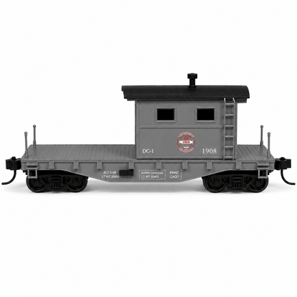 HANFIY 98300 HO 1:87 Grey Railway Guard Caboose Model Car for Collectors, Ages 14+