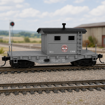 HANFIY 98300 HO 1:87 Grey Railway Guard Caboose Model Car for Collectors, Ages 14+