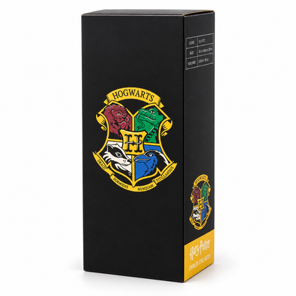 Smiggle Harry Potter Hogwarts 520ml (18 fl oz) Kids Water Bottle – Black Flip-Top Sipper Bottle with Carry Handle