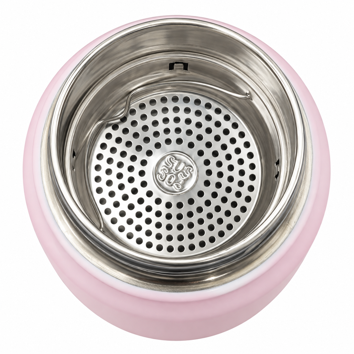 The Monsters Labubu 800ml Vacuum Insulated Stainless Steel Water Bottle with Carry Handle & Tea Infuser – Pink
