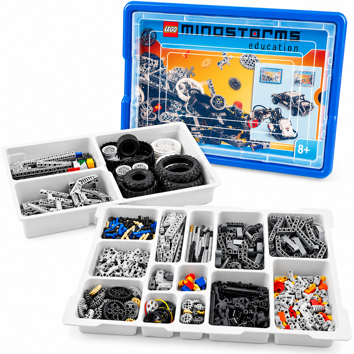 LEGO 9695 Mindstorms Education Building Set with Storage Case, Technic Gears, Wheels, Beams, Axles & Connectors | STEM Engineering Learning Kit