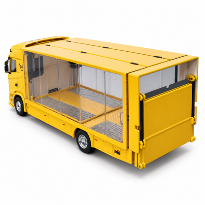 GCD 1:64 Scania 730 S Enclosed Double Deck Tow Truck Diecast Model – Yellow