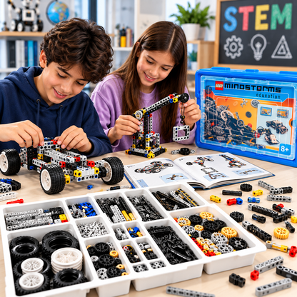 LEGO 9695 Mindstorms Education Building Set with Storage Case, Technic Gears, Wheels, Beams, Axles & Connectors | STEM Engineering Learning Kit