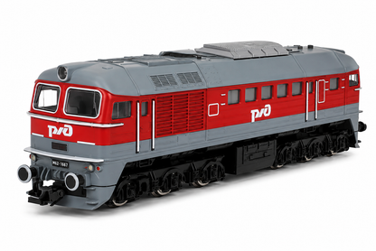 HANFIY 66700A Russian M62 Diesel Train 4 Car Set HO Scale 1:87 | Locomotive with 3 Freight Wagons | Model Railway Train