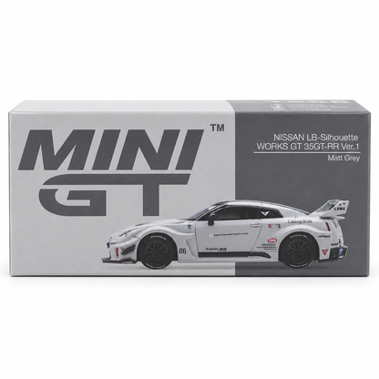 MINI GT 1:64 Nissan LB-Silhouette WORKS GT 35GT-RR Ver.1 Matt Grey Die-Cast Model Car