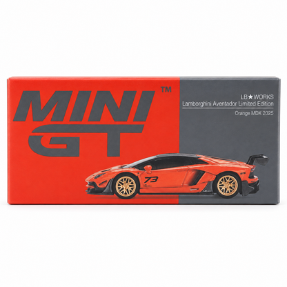MINI GT 1:64 LB★WORKS Lamborghini Aventador Limited Edition Orange MDX 2025 Die-Cast Model Car