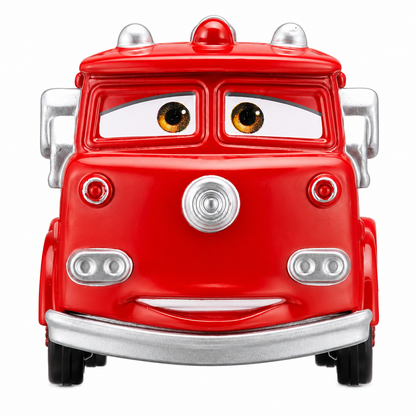 Tomica Takara Tomy Disney Pixar Cars C-07 Red Fire Truck Die-Cast Toy Vehicle Model, Radiator Springs Fire Department Character Fire Engine with Ladder, Detailed Collectible Miniature Car Toy for Kids, Cars Fans & Die-Cast Collectors