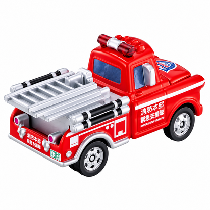 Takara Tomy Tomica Disney Pixar Cars C-38 Mater Fire Department Type Diecast Model Vehicle | Red Fire Rescue Truck Toy | Detailed Character Car Collectible for Kids & Disney Cars Fans