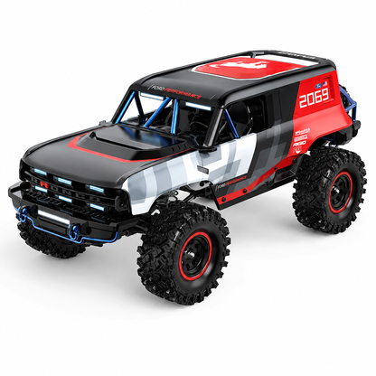 MJX R/C Hyper Go H18P Ford Bronco R 1:18 Scale Super Motor Brushless RC Off-Road Truck | High Performance 4WD Remote Control Rock Crawler Racing Car with Rugged Off-Road Tyres | Ford Bronco R Licensed RC Model for Adults & Hobby Enthusiasts