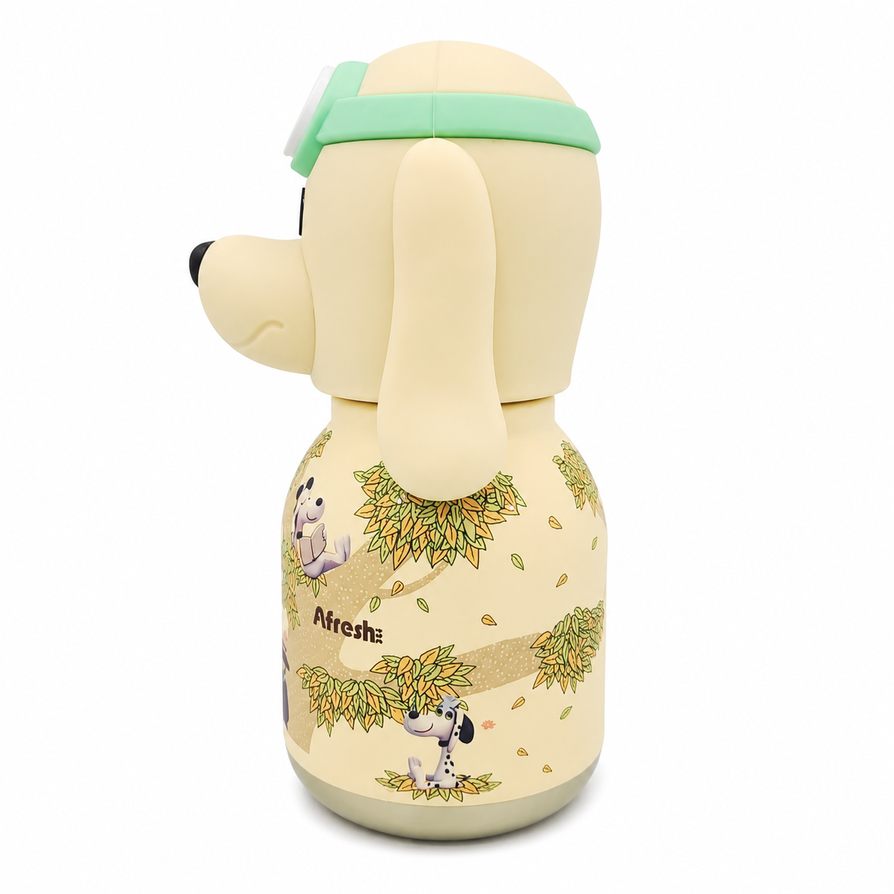 Afresh365 200ml Kids Stainless Steel Vacuum Insulated Straw Bottle with Cute Character Lid, Flexible Silicone Sipper, Leak-Proof Design & Hot & Cold Water Bottle Perfect Birthday Gift for Boys & Girls