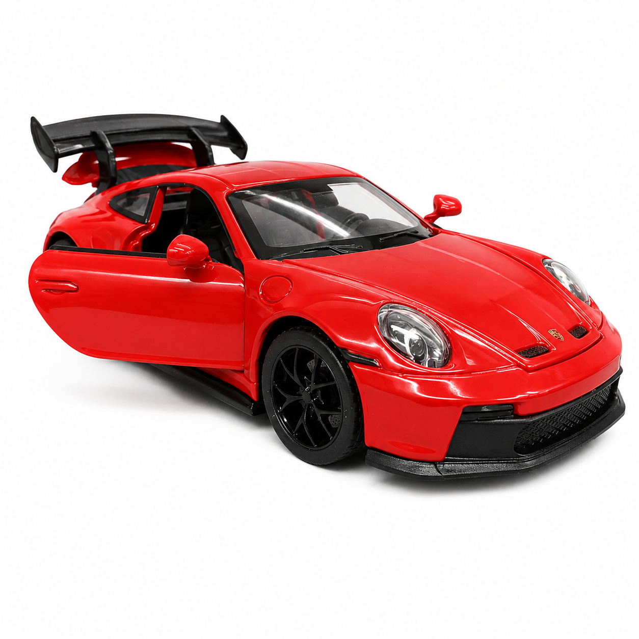 Joy Junction Alloy Car Model Gold Edition 1:32 Scale Die-Cast Toy Car | Pull Back Action, Openable Doors, LED Lights & Sound | Red Porche Sports Car Model | Collectible Toy Car for Kids & Car Enthusiasts