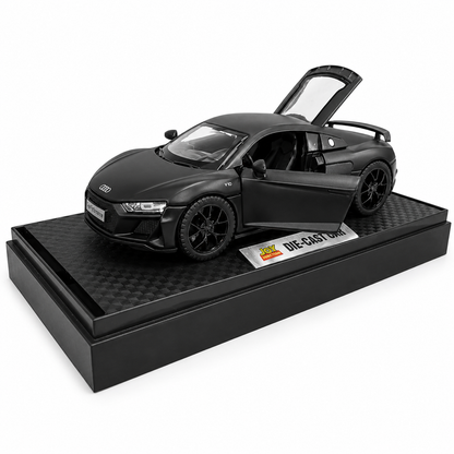 Joy Junction Alloy Car Model Gold Edition 1:32 Scale Die-Cast Toy Car | Pull Back Action, Openable Doors, LED Lights & Sound | Black Audi Sports Car Model | Collectible Toy Car for Kids & Car Enthusiasts