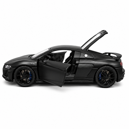 Joy Junction Alloy Car Model Gold Edition 1:32 Scale Die-Cast Toy Car | Pull Back Action, Openable Doors, LED Lights & Sound | Black Audi Sports Car Model | Collectible Toy Car for Kids & Car Enthusiasts