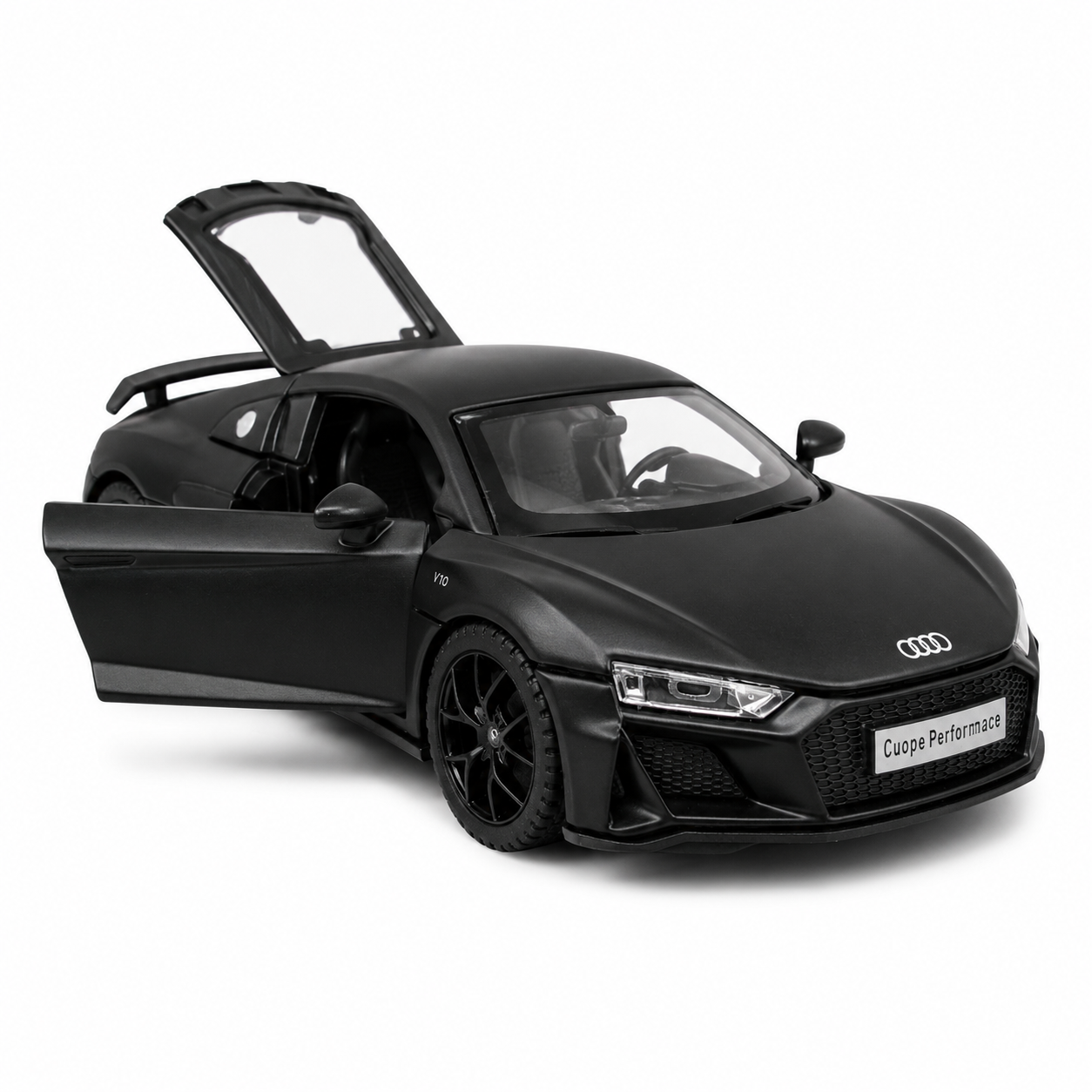 Joy Junction Alloy Car Model Gold Edition 1:32 Scale Die-Cast Toy Car | Pull Back Action, Openable Doors, LED Lights & Sound | Black Audi Sports Car Model | Collectible Toy Car for Kids & Car Enthusiasts