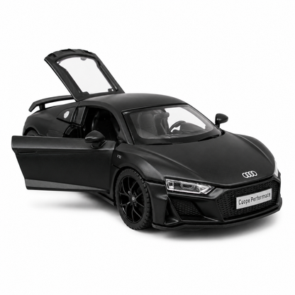 Joy Junction Alloy Car Model Gold Edition 1:32 Scale Die-Cast Toy Car | Pull Back Action, Openable Doors, LED Lights & Sound | Black Audi Sports Car Model | Collectible Toy Car for Kids & Car Enthusiasts
