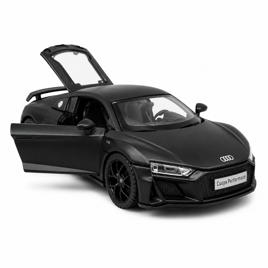Joy Junction Alloy Car Model Gold Edition 1:32 Scale Die-Cast Toy Car | Pull Back Action, Openable Doors, LED Lights & Sound | Black Audi Sports Car Model | Collectible Toy Car for Kids & Car Enthusiasts