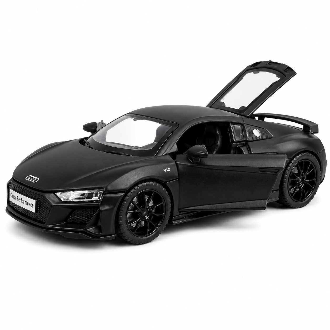 Joy Junction Alloy Car Model Gold Edition 1:32 Scale Die-Cast Toy Car | Pull Back Action, Openable Doors, LED Lights & Sound | Black Audi Sports Car Model | Collectible Toy Car for Kids & Car Enthusiasts