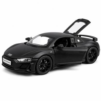 Joy Junction Alloy Car Model Gold Edition 1:32 Scale Die-Cast Toy Car | Pull Back Action, Openable Doors, LED Lights & Sound | Black Audi Sports Car Model | Collectible Toy Car for Kids & Car Enthusiasts