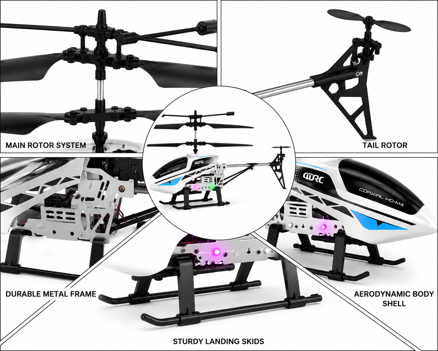 JJRC 4D-M4 Coaxial Remote Control Helicopter, Rechargeable RC Flying Helicopter Toy with Remote Controller, Suspension System & Stable Flight Design for Kids, Beginners & RC Hobby Enthusiasts, 14+ Years