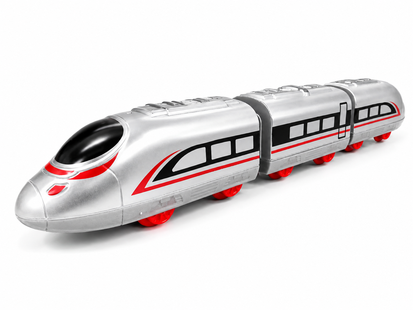 Joy Junction Electric Bullet Train DIY Track Set JJ758 – 13-Piece Battery Operated Simulation Train with Electric Drive, Easy-to-Assemble Railway Toy Train Set for Kids Boys & Girls